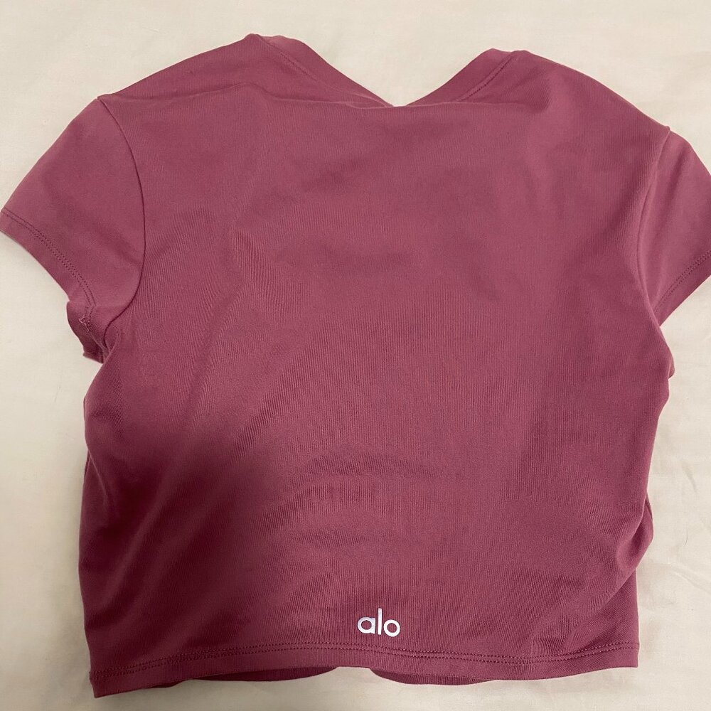 Alosoft cropped tee XS Soft Mulberry